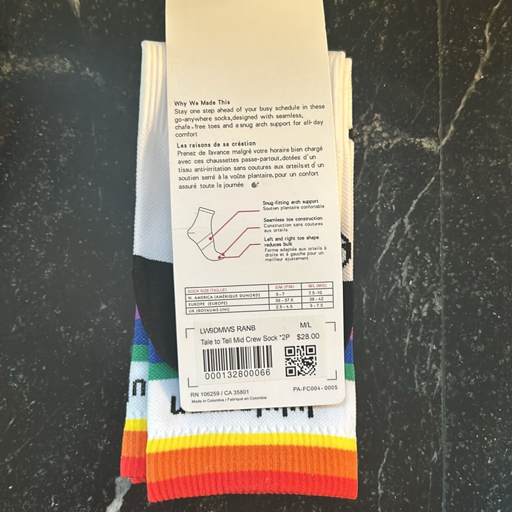 2 pairs of Lululemon socks - Picture 2 of 3